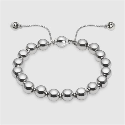 gucci silver boule bracelet|Gucci sterling silver boule bracelet.